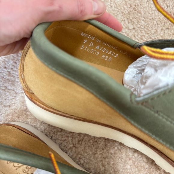 L.L. Bean x Todd Snyder Jackman Blucher Shoe in Olive 9D Suede Leather Vibram - Picture 11 of 13